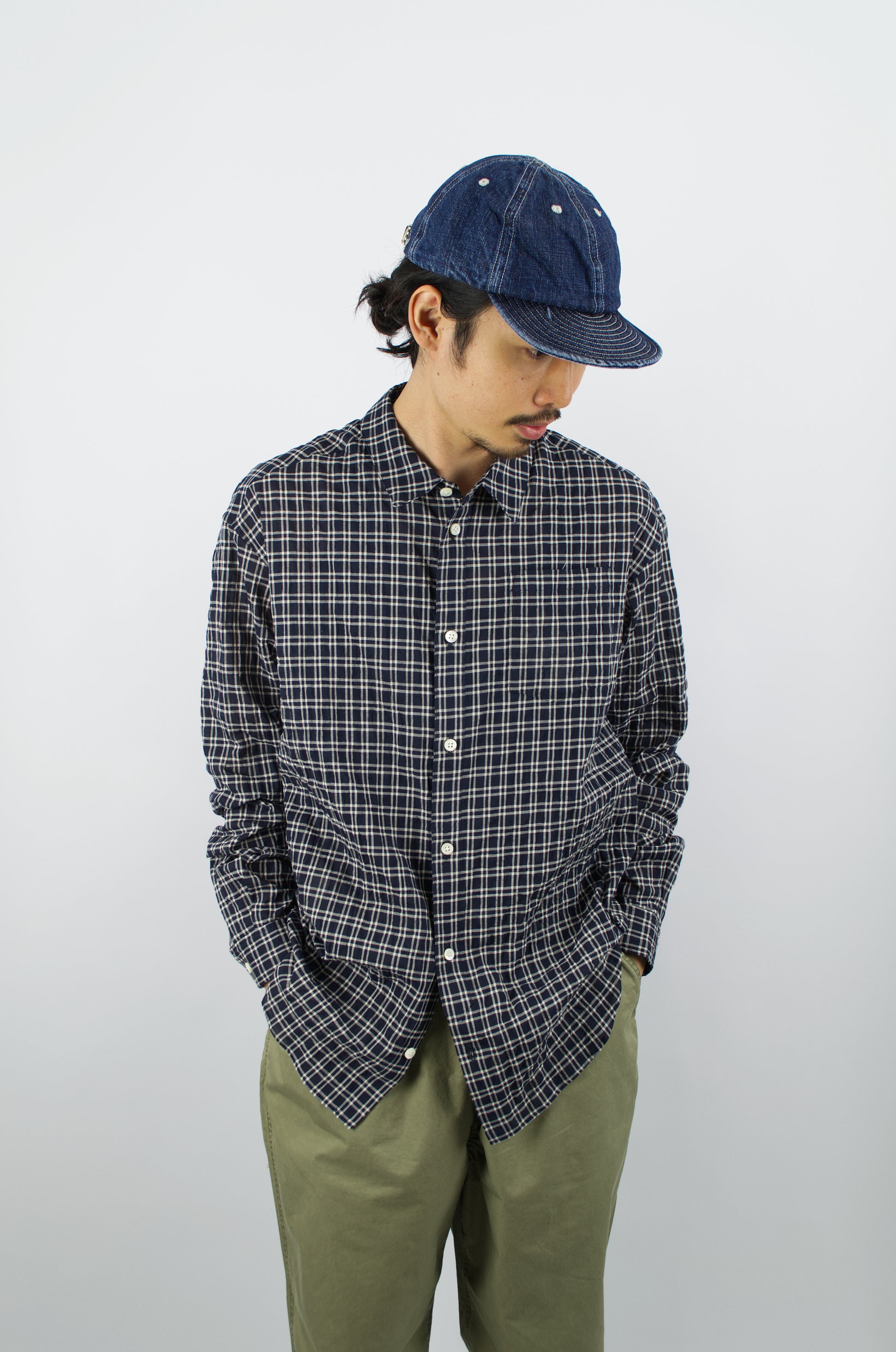 SUNNYSIDERS_Master & Co._Master & Co. - Shirring Shirt, Black Check_Shirts