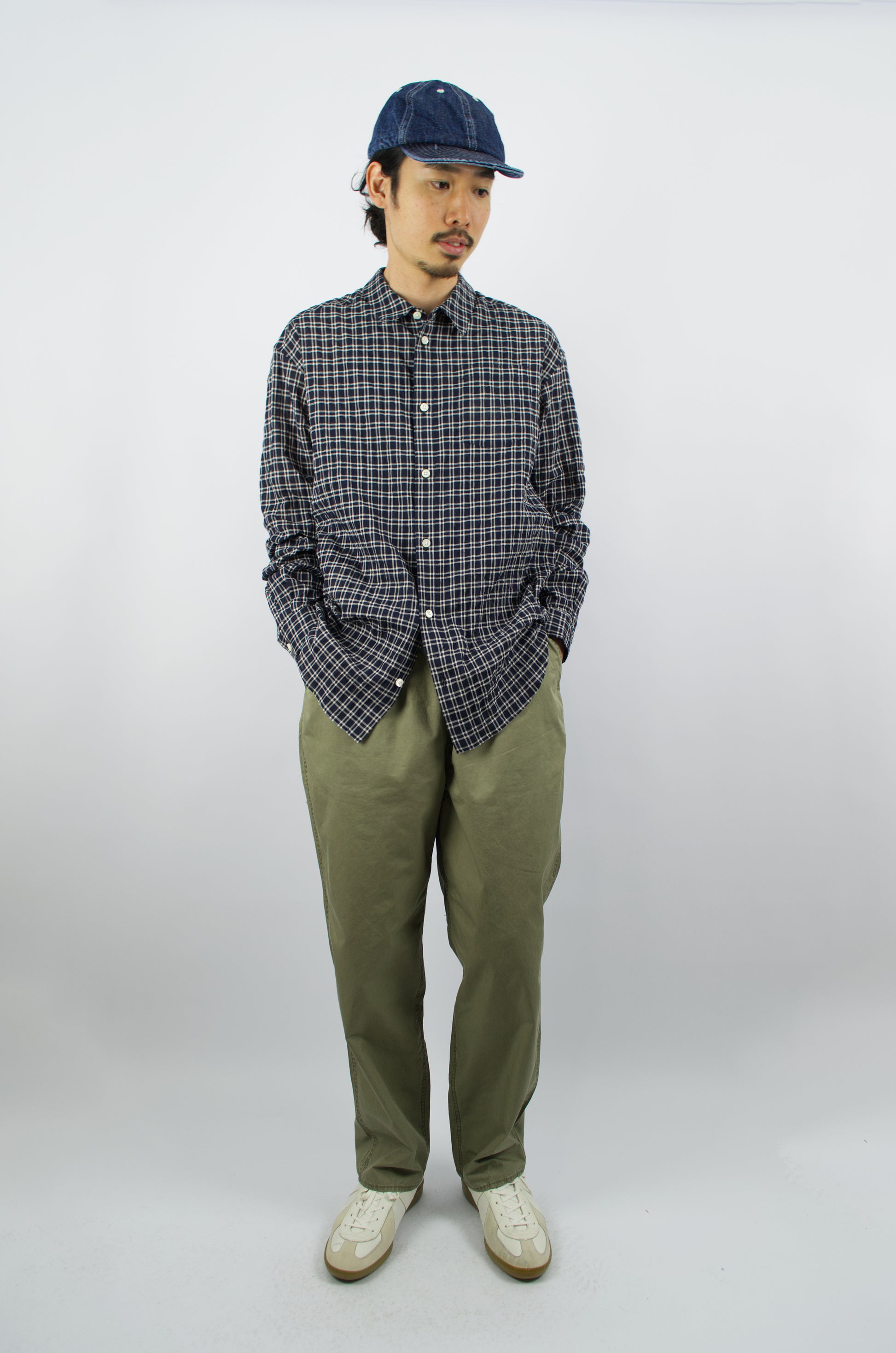 SUNNYSIDERS_Master & Co._Master & Co. - Shirring Shirt, Black Check_Shirts