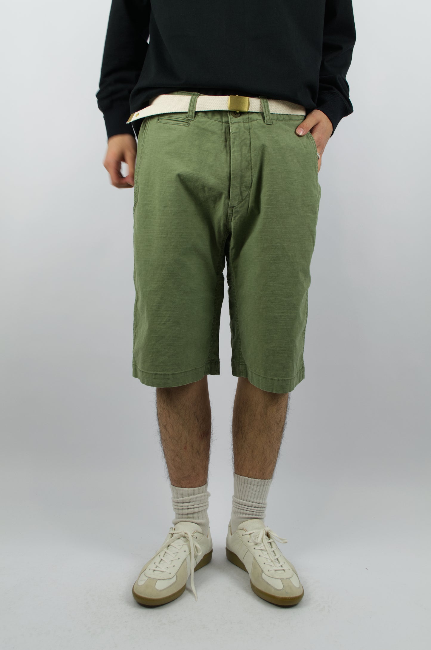 Master & Co. - Regular Shorts (Belted), Olive