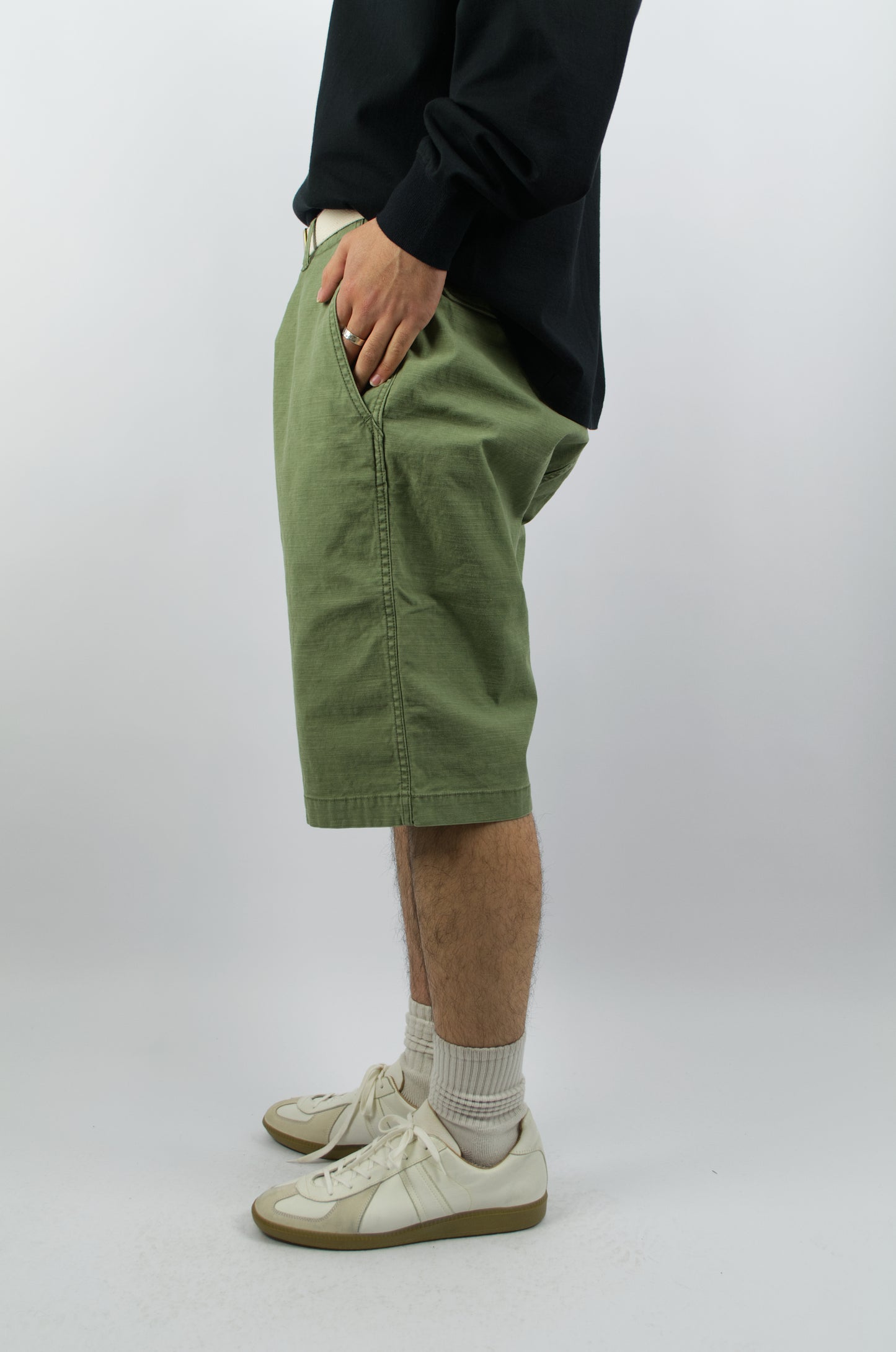 Master & Co. - Regular Shorts (Belted), Olive