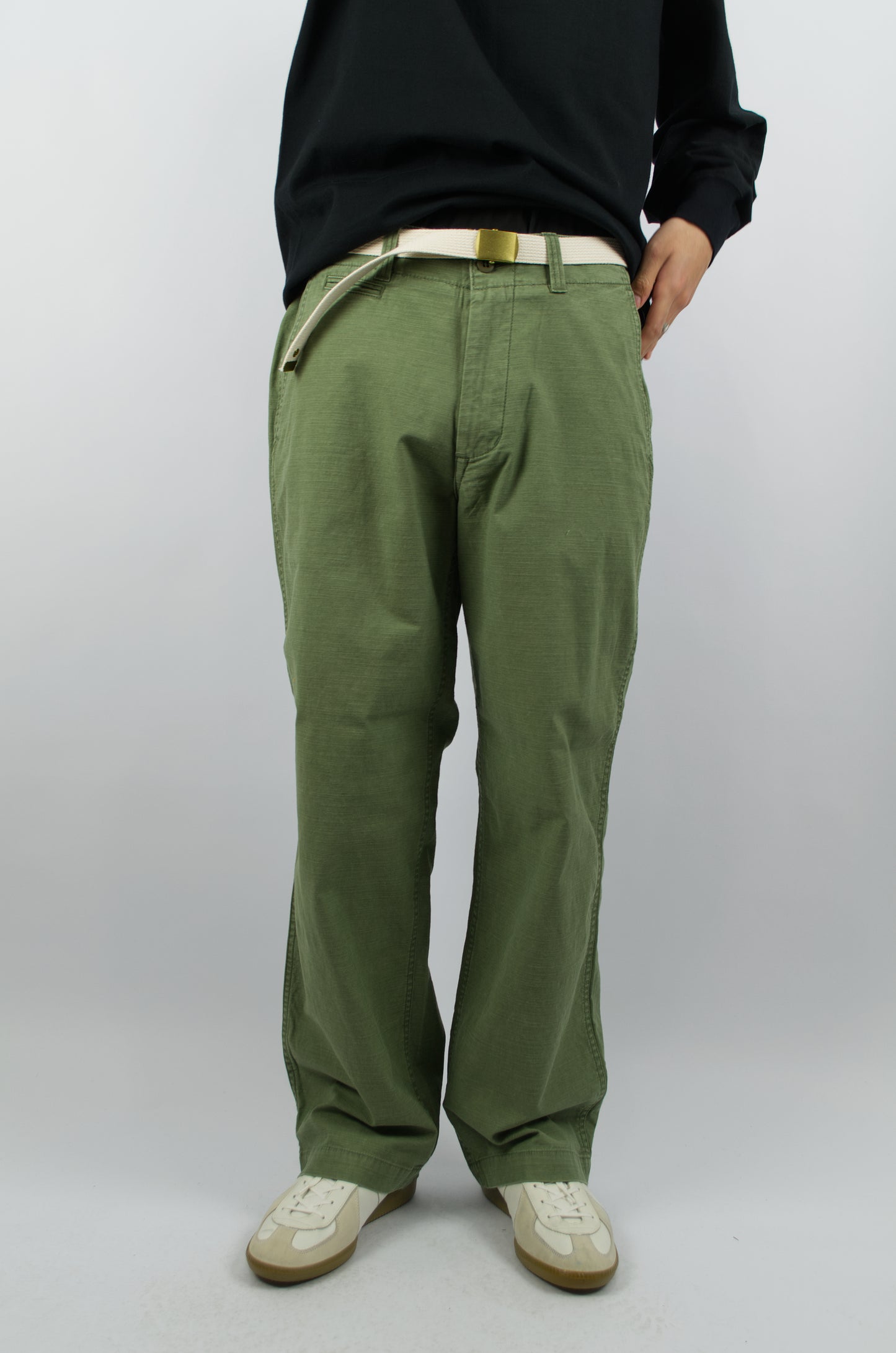 Master & Co. - Regular Chino (Belted), Olive
