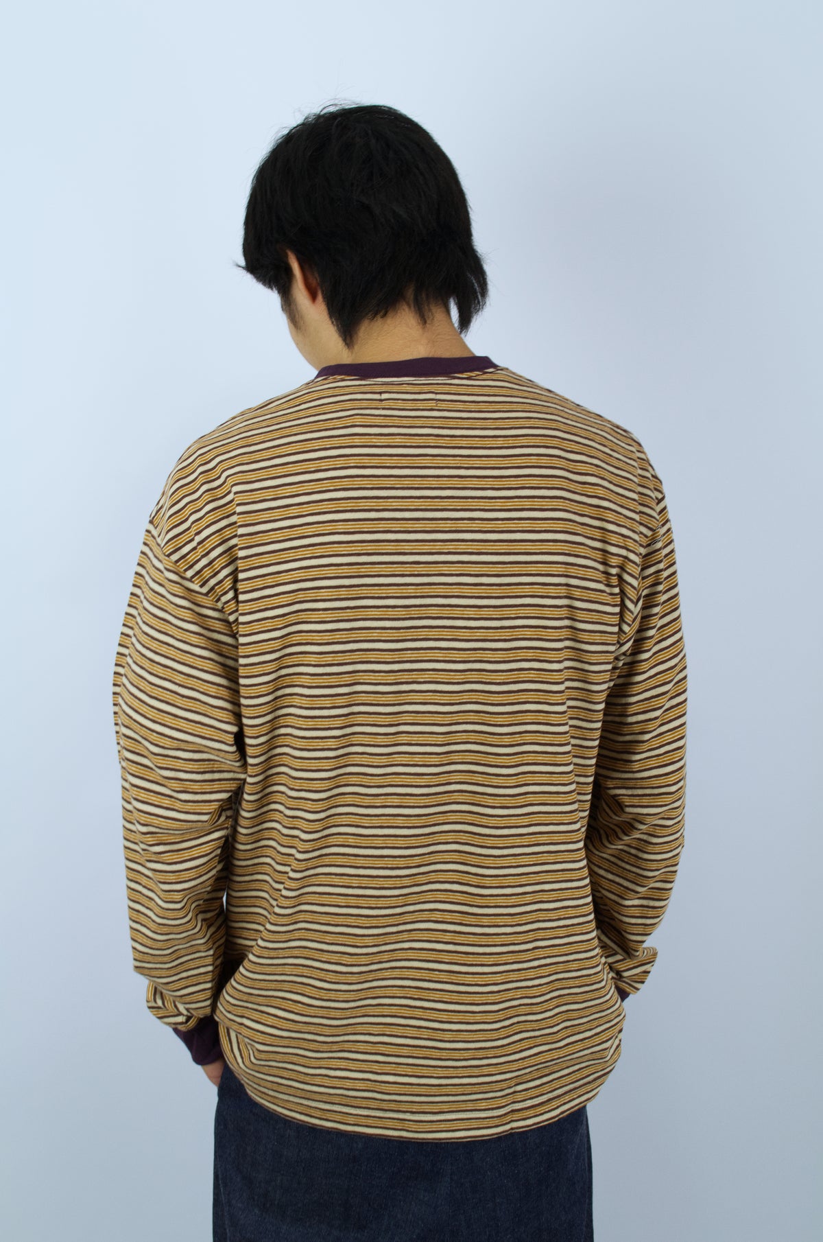SUNNYSIDERS_SUNNYSIDERS_Sunnysiders - Multi Border Long Sleeve T-Shirt, Brown_T-Shirts