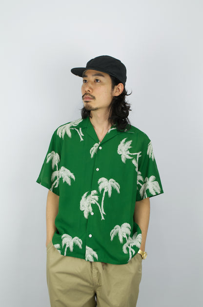 Sunnysiders - Open Collar Shirt, Emerald Green