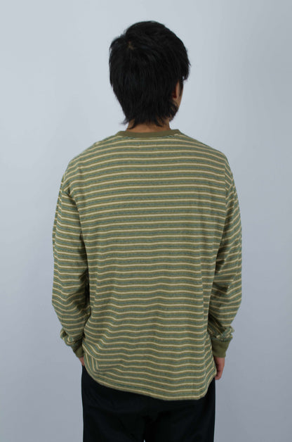 Sunnysiders - Multi Border Long Sleeve T-Shirt, Green