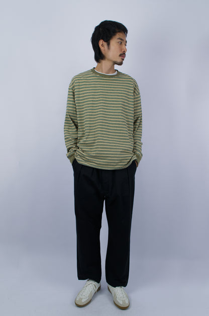 Sunnysiders - Multi Border Long Sleeve T-Shirt, Green