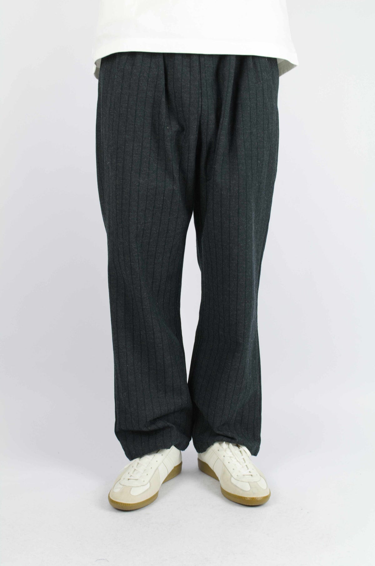 Sunnysiders - Wool Lounge Pants, Charcoal Stripe