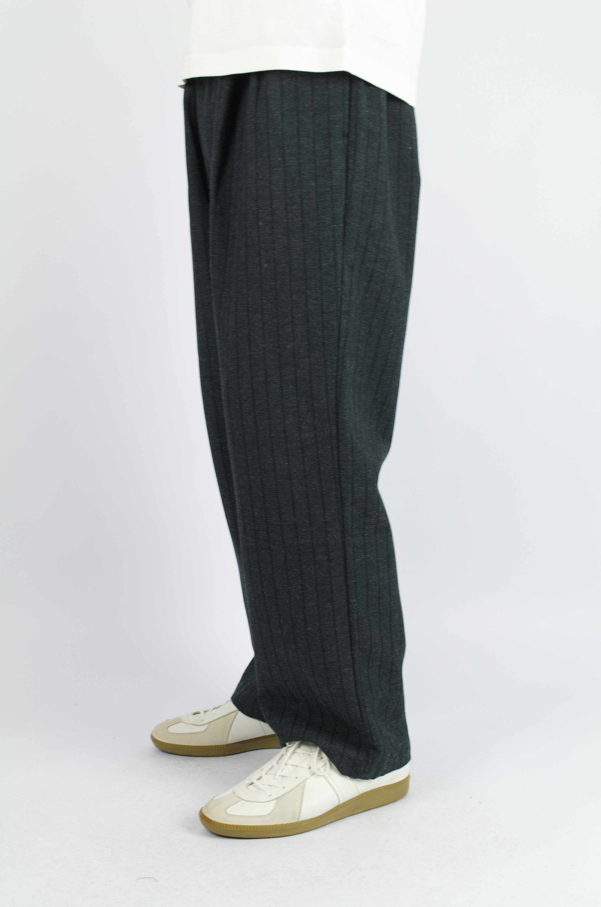Sunnysiders - Wool Lounge Pants, Charcoal Stripe