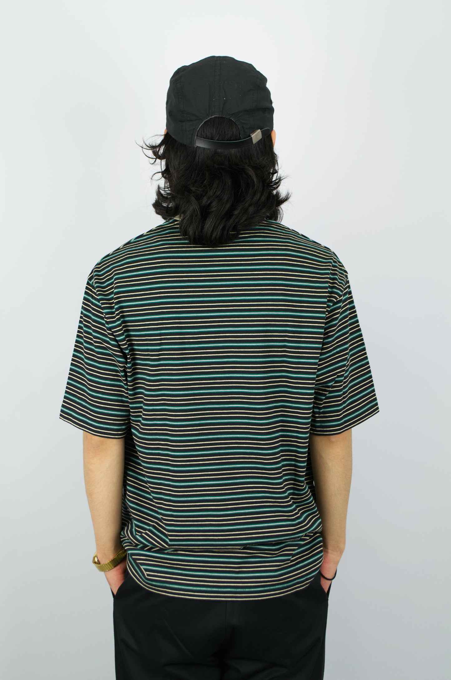 Sunnysiders - Multi Border T-Shirt, Black