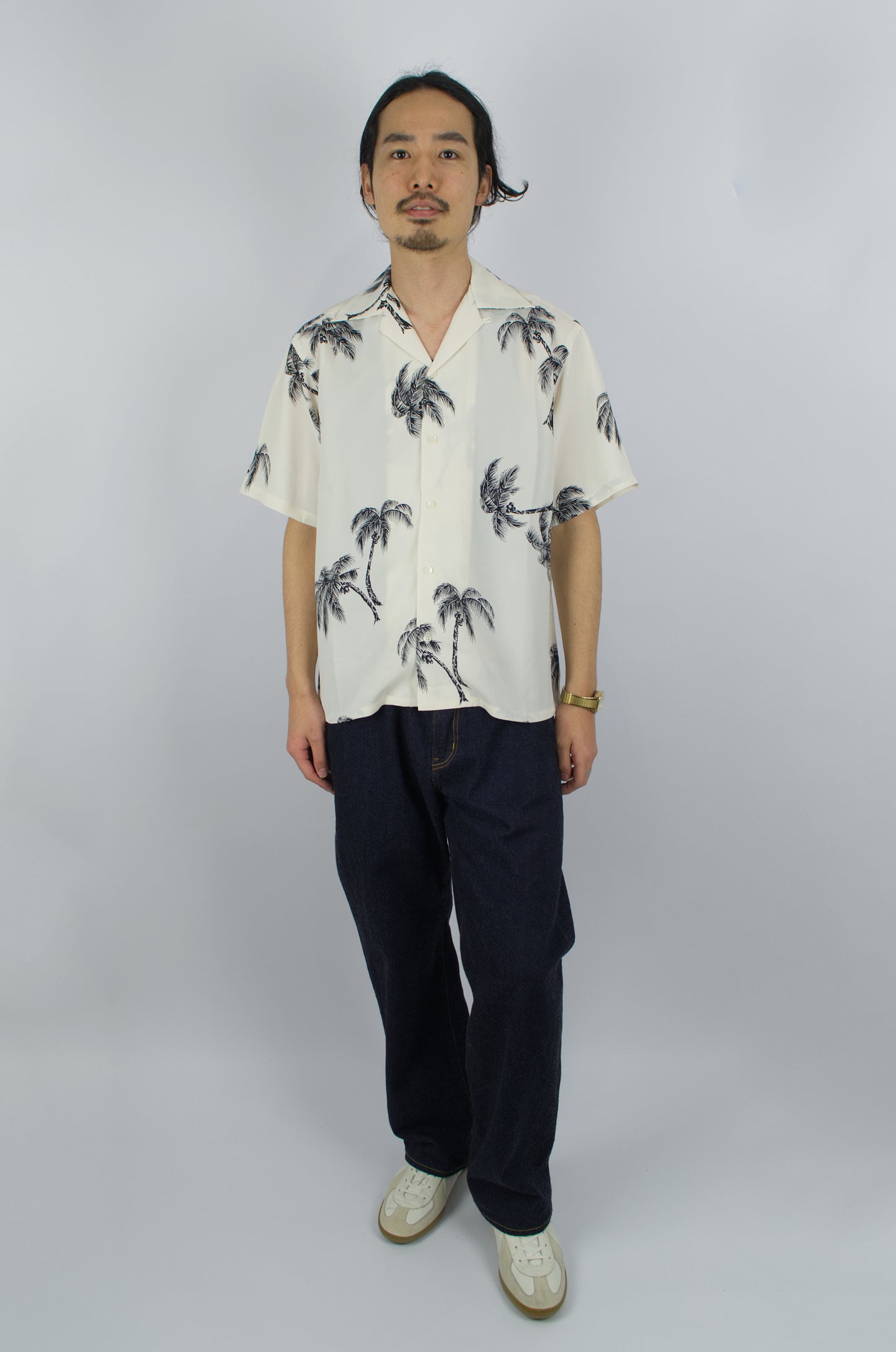 Sunnysiders - Open Collar Shirt, Pearl White