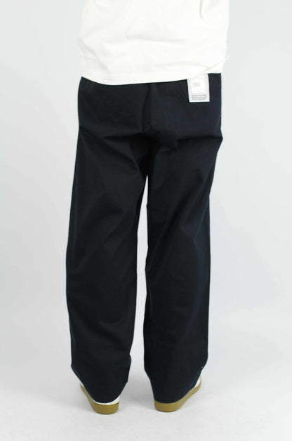 Yaeca - Chino Trousers Two-Tuck Straight, Navy