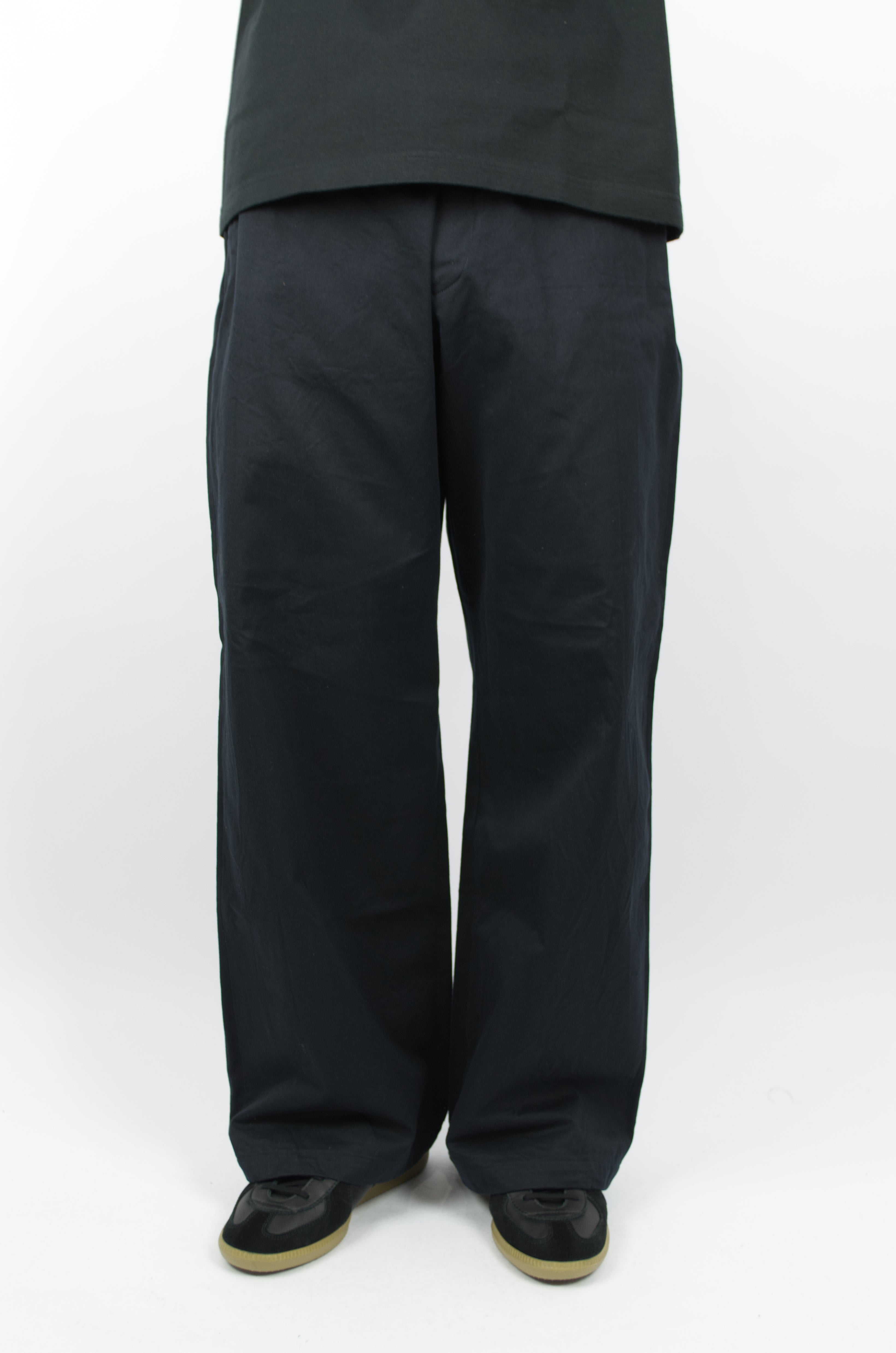 Yaeca - Wide Chino Trousers, Navy – SUNNYSIDERS