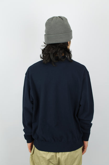 Yonetomi - Wave Cotton Pullover, Navy