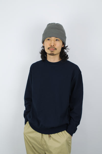Yonetomi - Wave Cotton Pullover, Navy