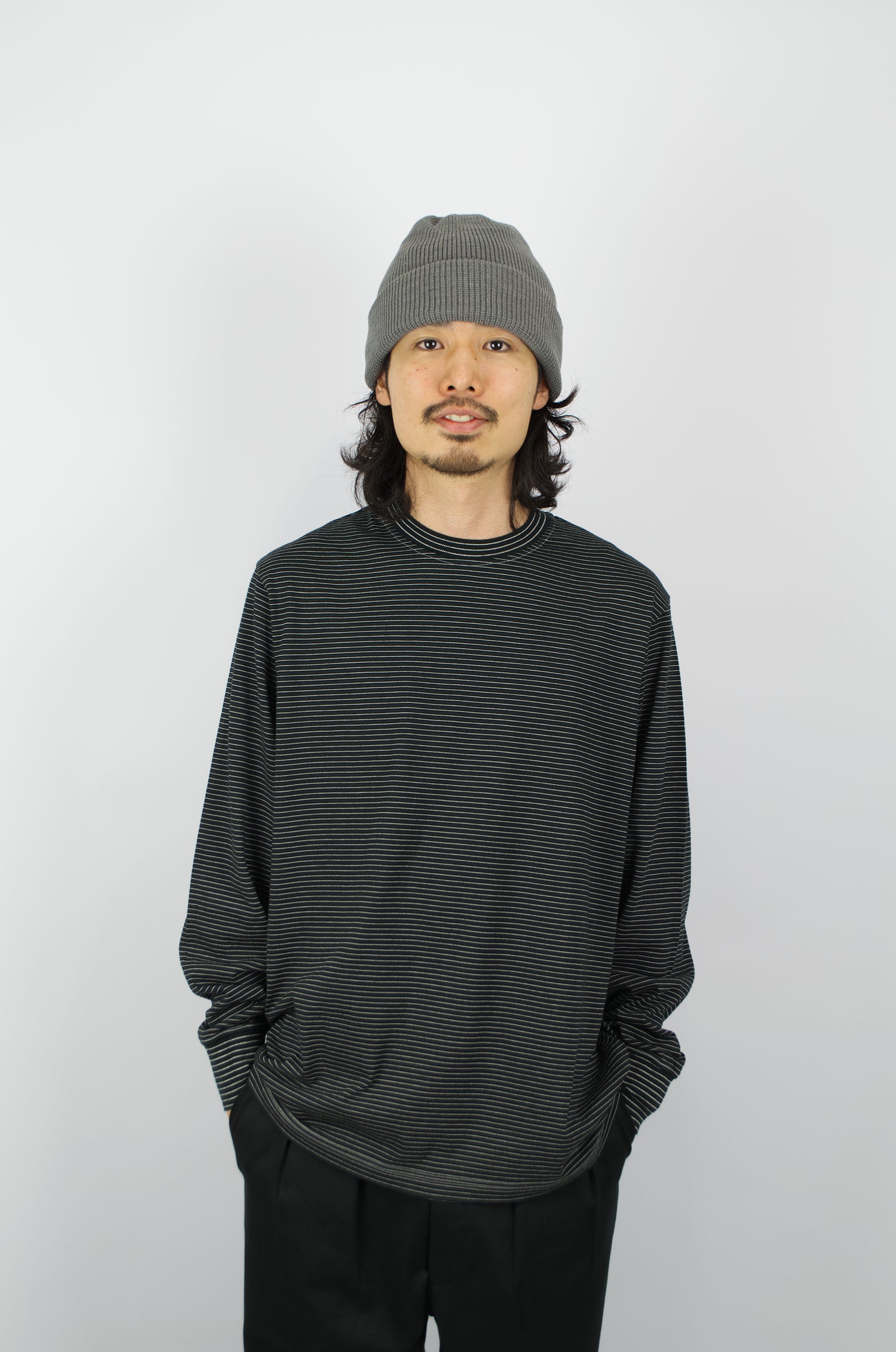 Yonetomi - 'New Basic' Long Sleeve. Black Border