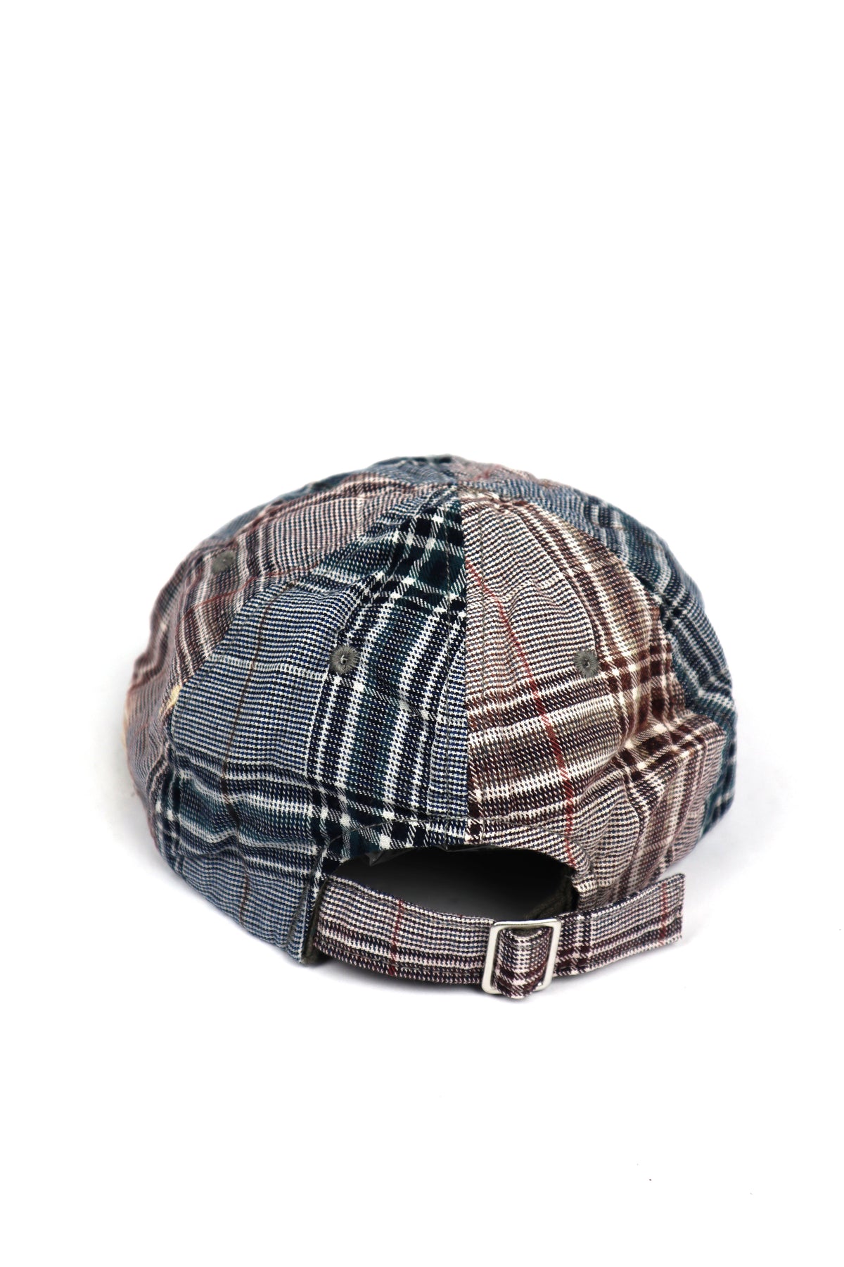 SUNNYSIDERS_Decho_Decho - Bleached 6 Panel Hat, Blue Check_Cap