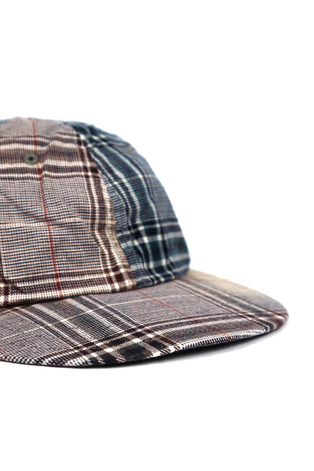 SUNNYSIDERS_Decho_Decho - Bleached 6 Panel Hat, Blue Check_Cap