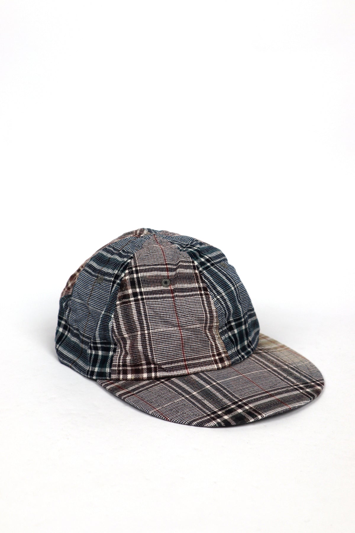 SUNNYSIDERS_Decho_Decho - Bleached 6 Panel Hat, Blue Check_Cap