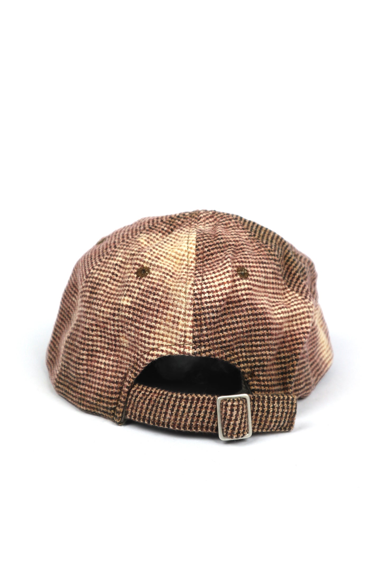 Decho - Bleached 6 Panel Hat, Brown Check