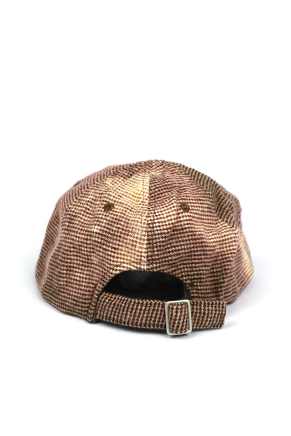 Decho - Bleached 6 Panel Hat, Brown Check
