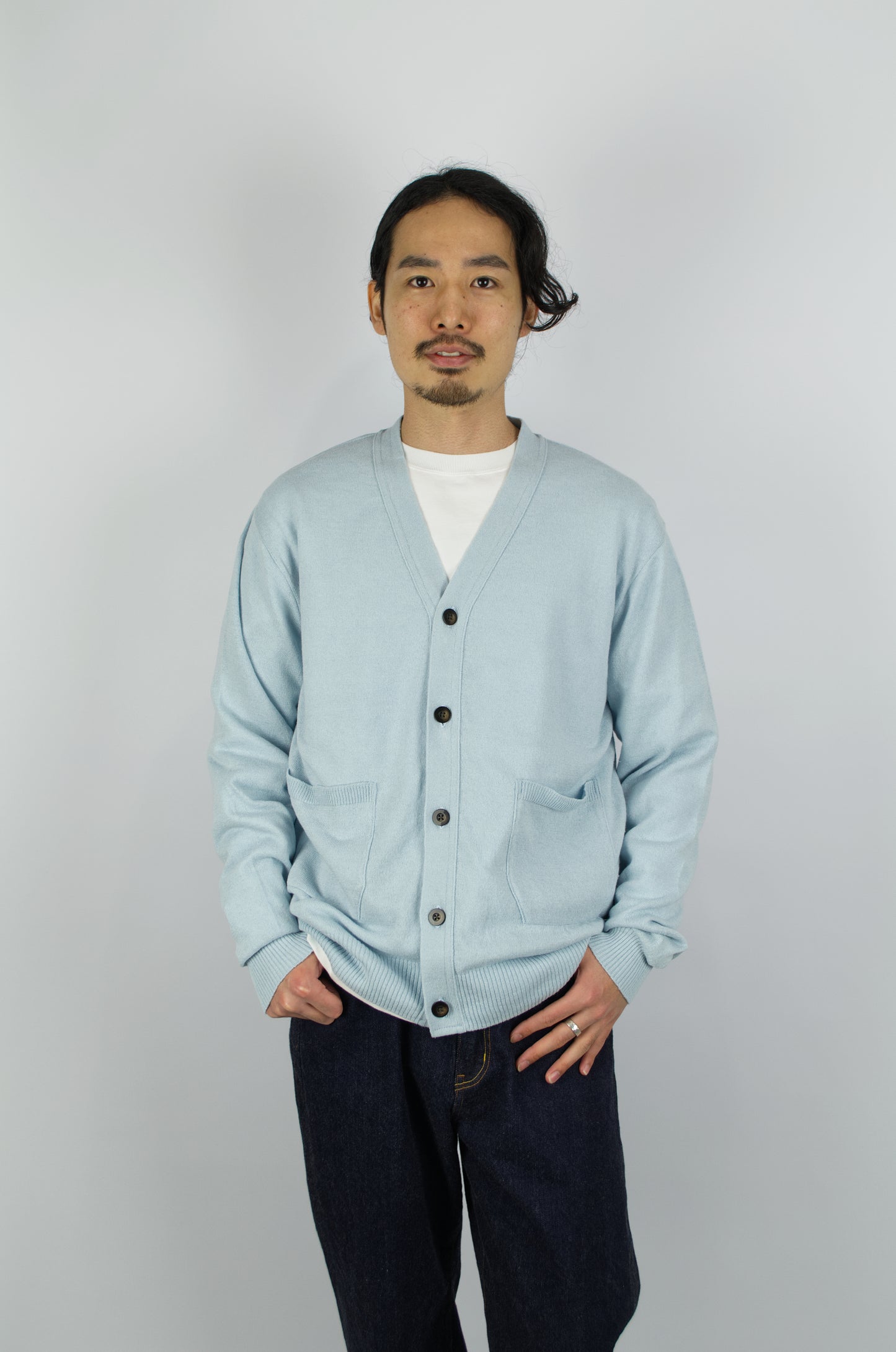 Fujito - Knit Cardigan, Sax
