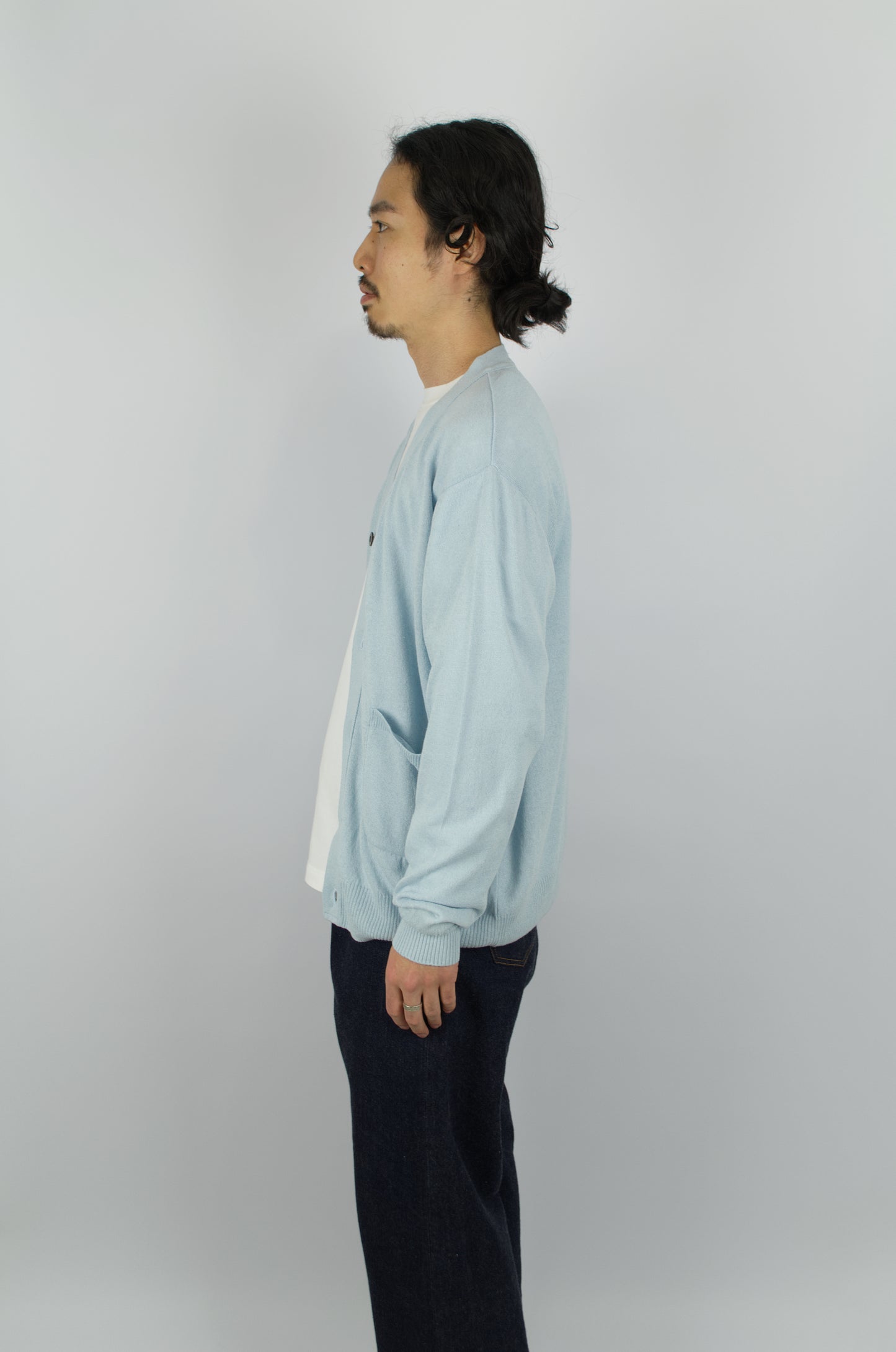Fujito - Knit Cardigan, Sax