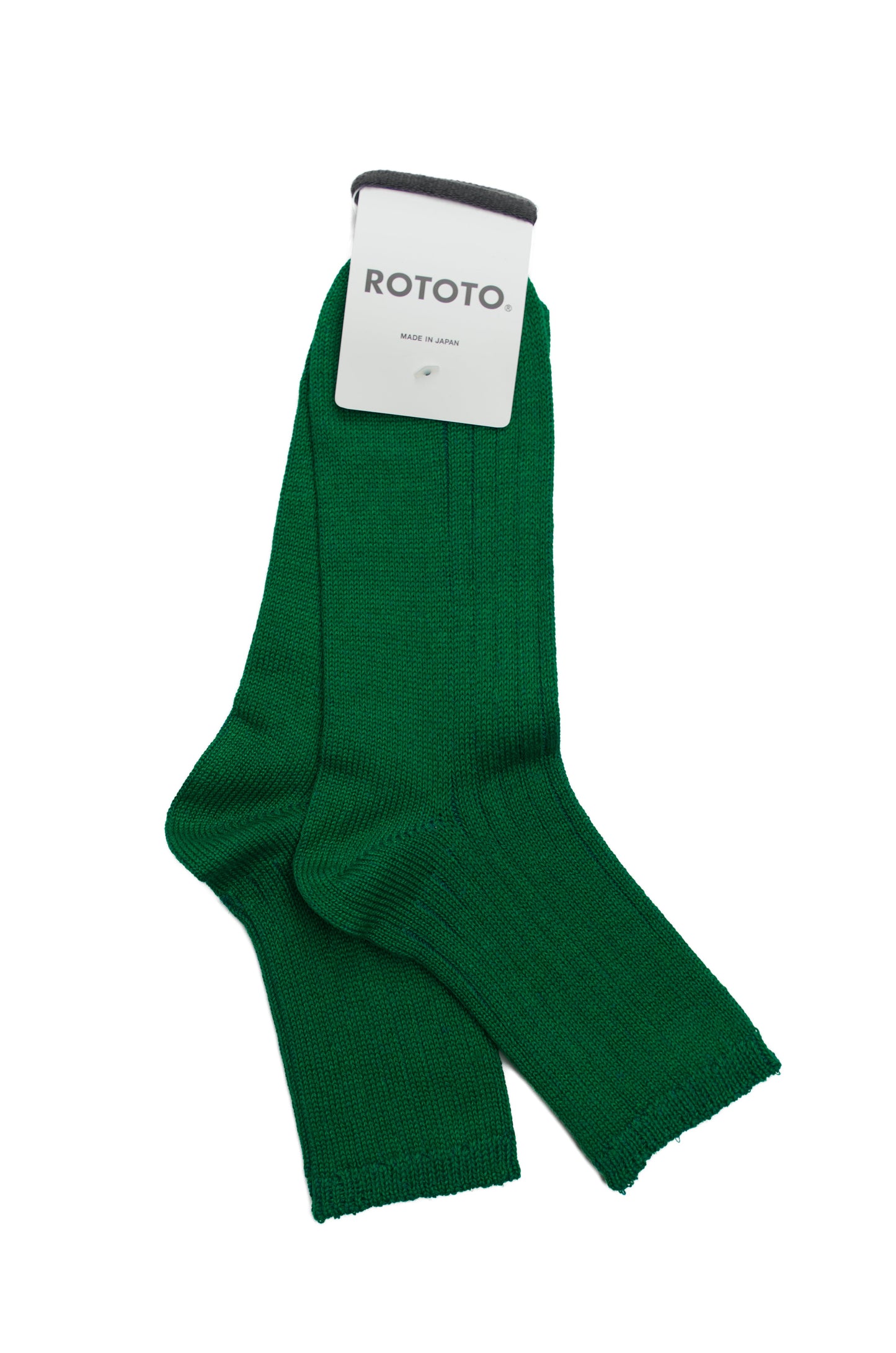 SUNNYSIDERS_ROTOTO_Rototo - Cotton Linen Ribbed Ankle Socks, Green_Socks