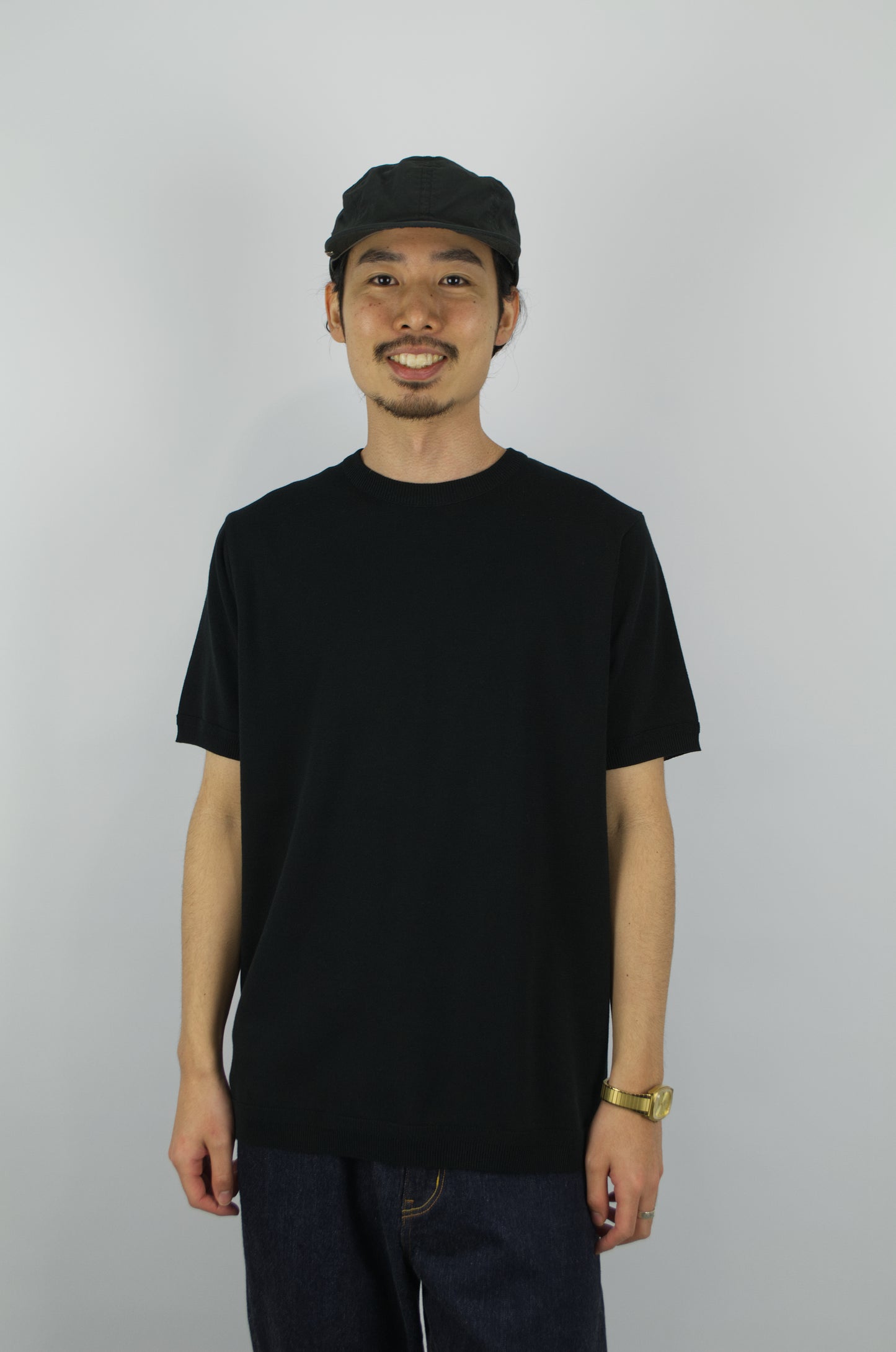 Fujito - Knit T-Shirt, Black
