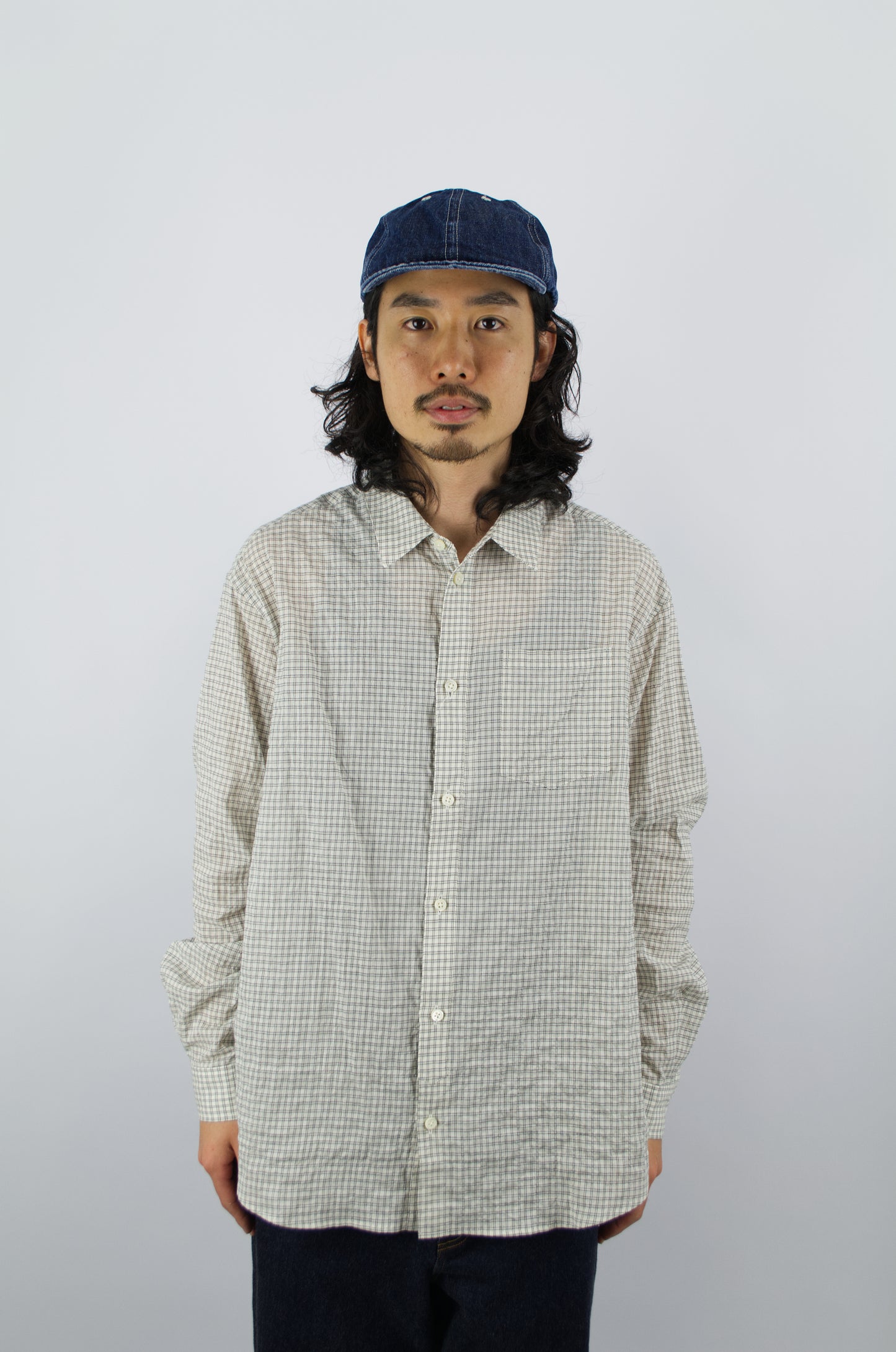SUNNYSIDERS_Master & Co._Master & Co. - Shirring Shirt, White Check_Shirts
