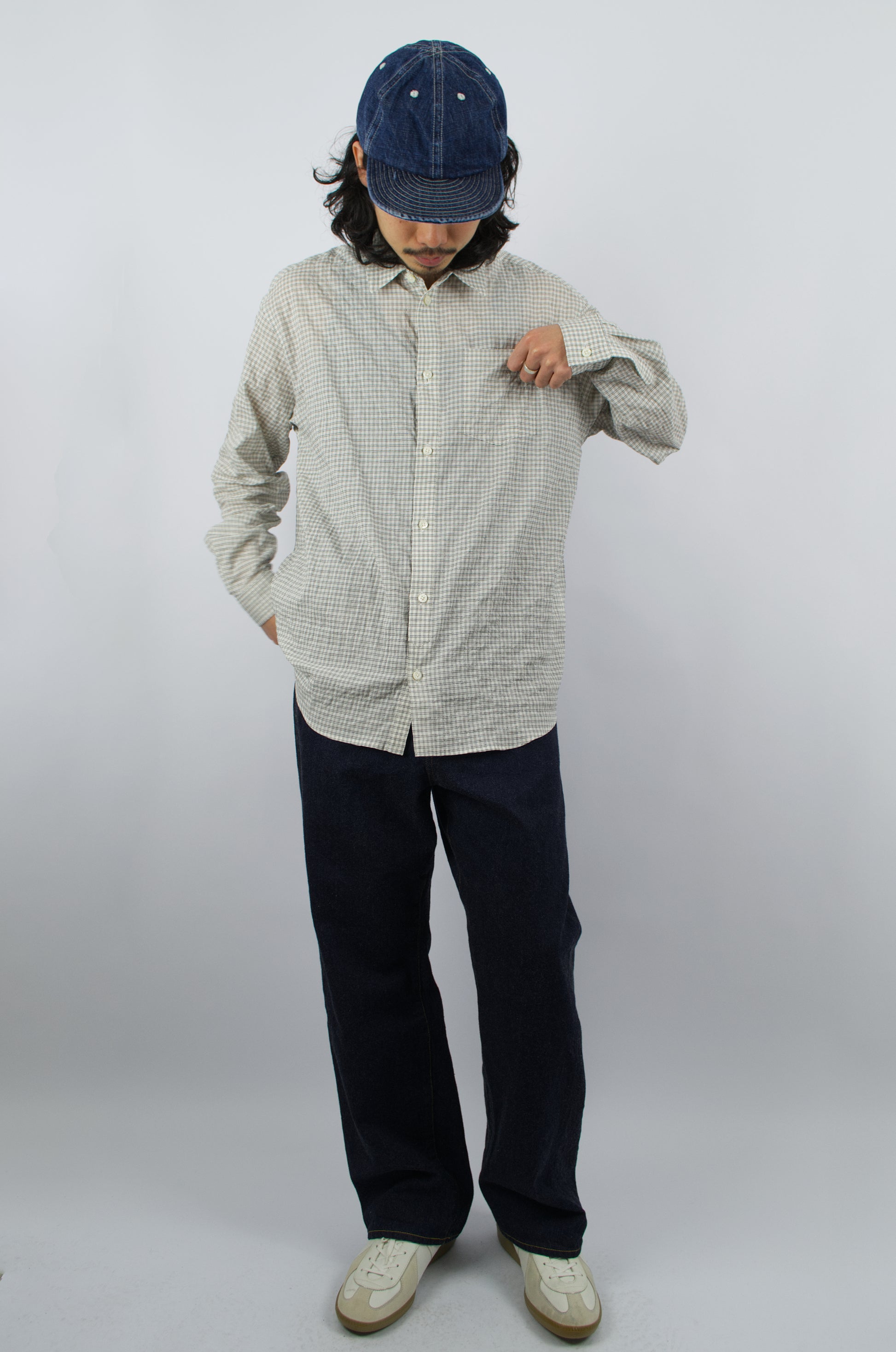 SUNNYSIDERS_Master & Co._Master & Co. - Shirring Shirt, White Check_Shirts