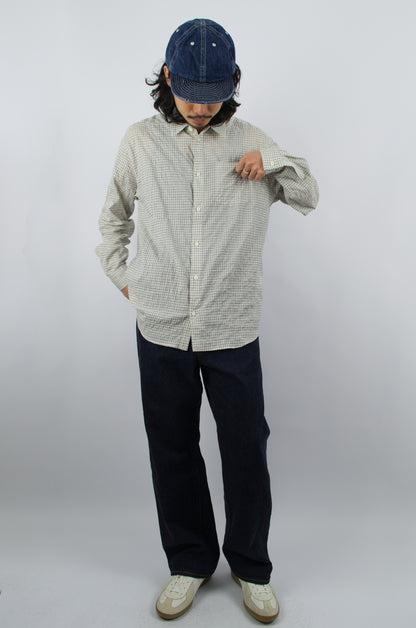 SUNNYSIDERS_Master & Co._Master & Co. - Shirring Shirt, White Check_Shirts