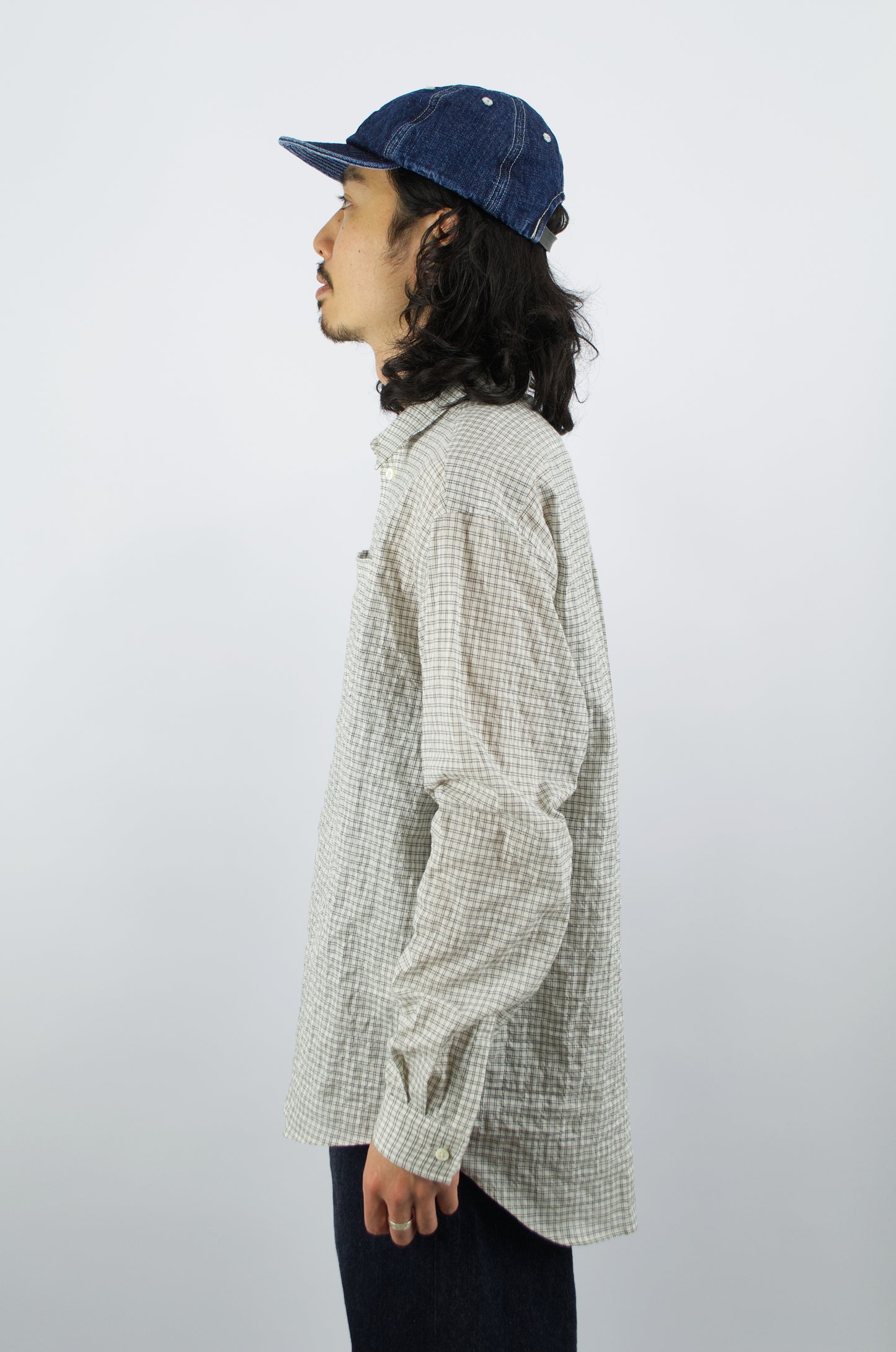 SUNNYSIDERS_Master & Co._Master & Co. - Shirring Shirt, White Check_Shirts