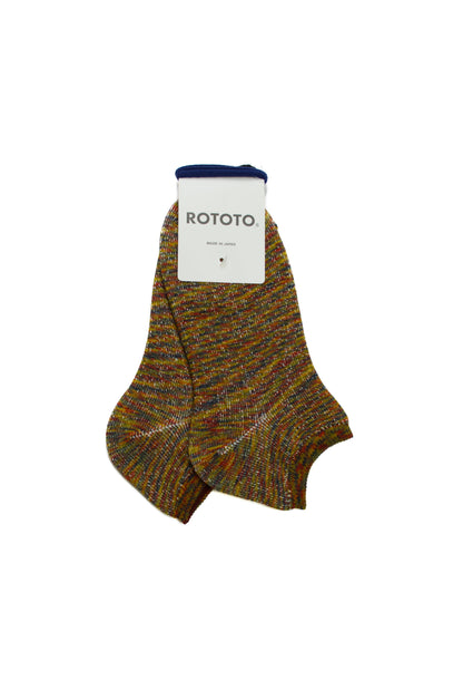 Rototo - Washi Pile Short Socks Kasuri, Savannah