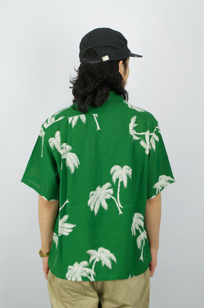 Sunnysiders - Open Collar Shirt, Emerald Green
