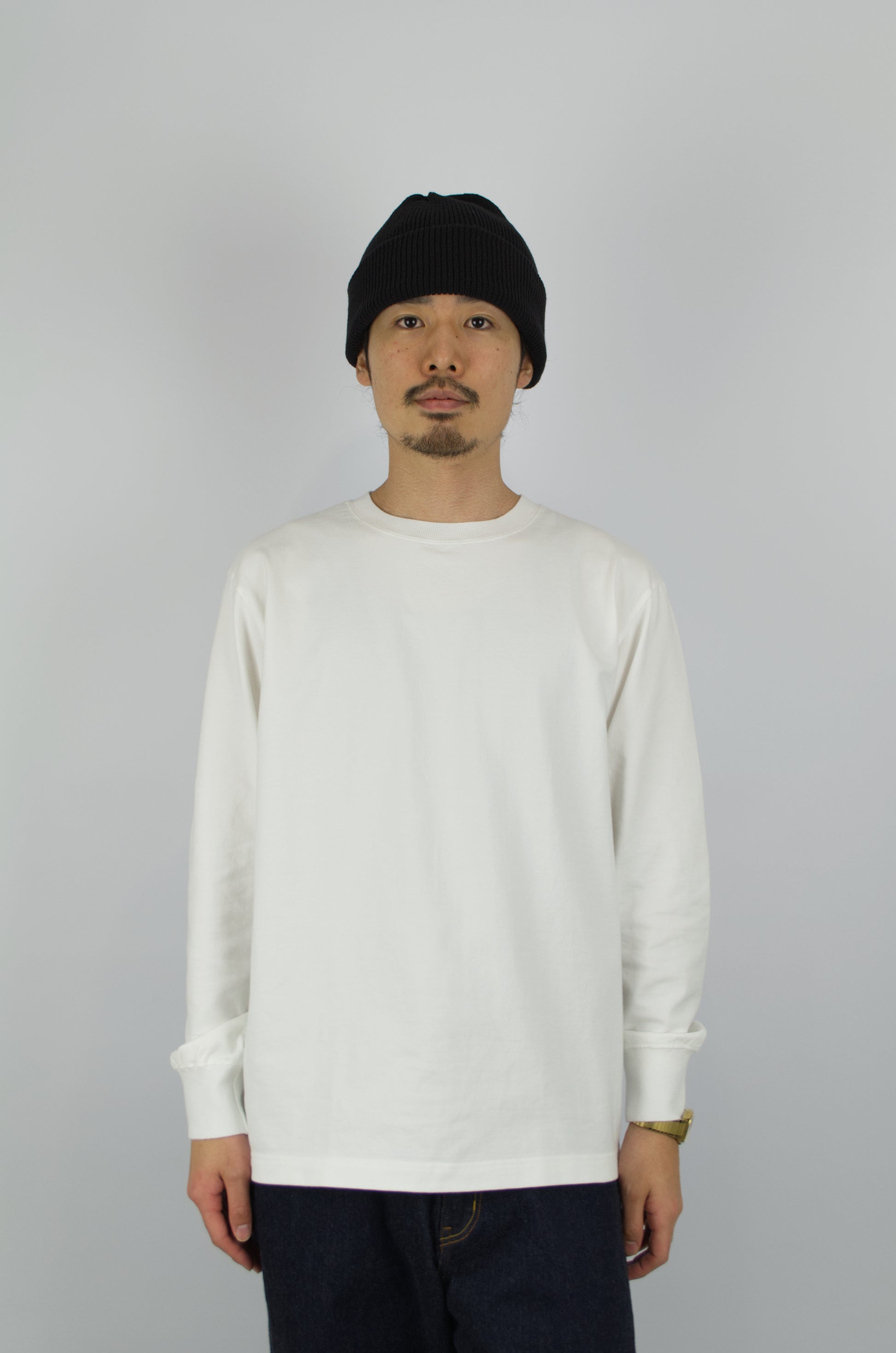 SUNNYSIDERS_YONETOMI_Yonetomi - 'New Basic' Long Sleeve T-Shirt, White_T-Shirts