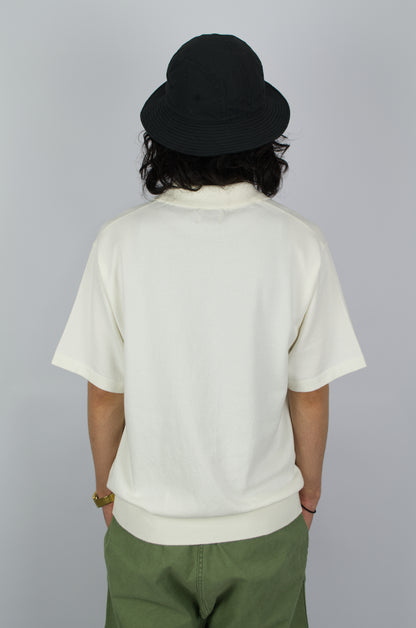 SUNNYSIDERS_YONETOMI_Yonetomi - Wave Cotton Polo, White_knitwear
