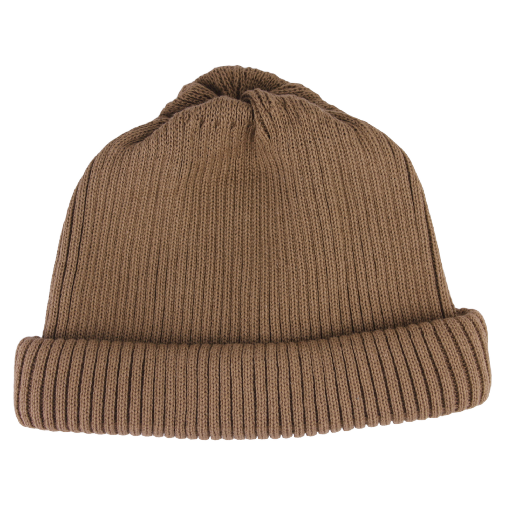 SUNNYSIDERS_ROTOTO_R5021 COTTON ROLL UP BEANIE - KHAKI_Beanies