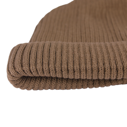 SUNNYSIDERS_ROTOTO_R5021 COTTON ROLL UP BEANIE - KHAKI_Beanies