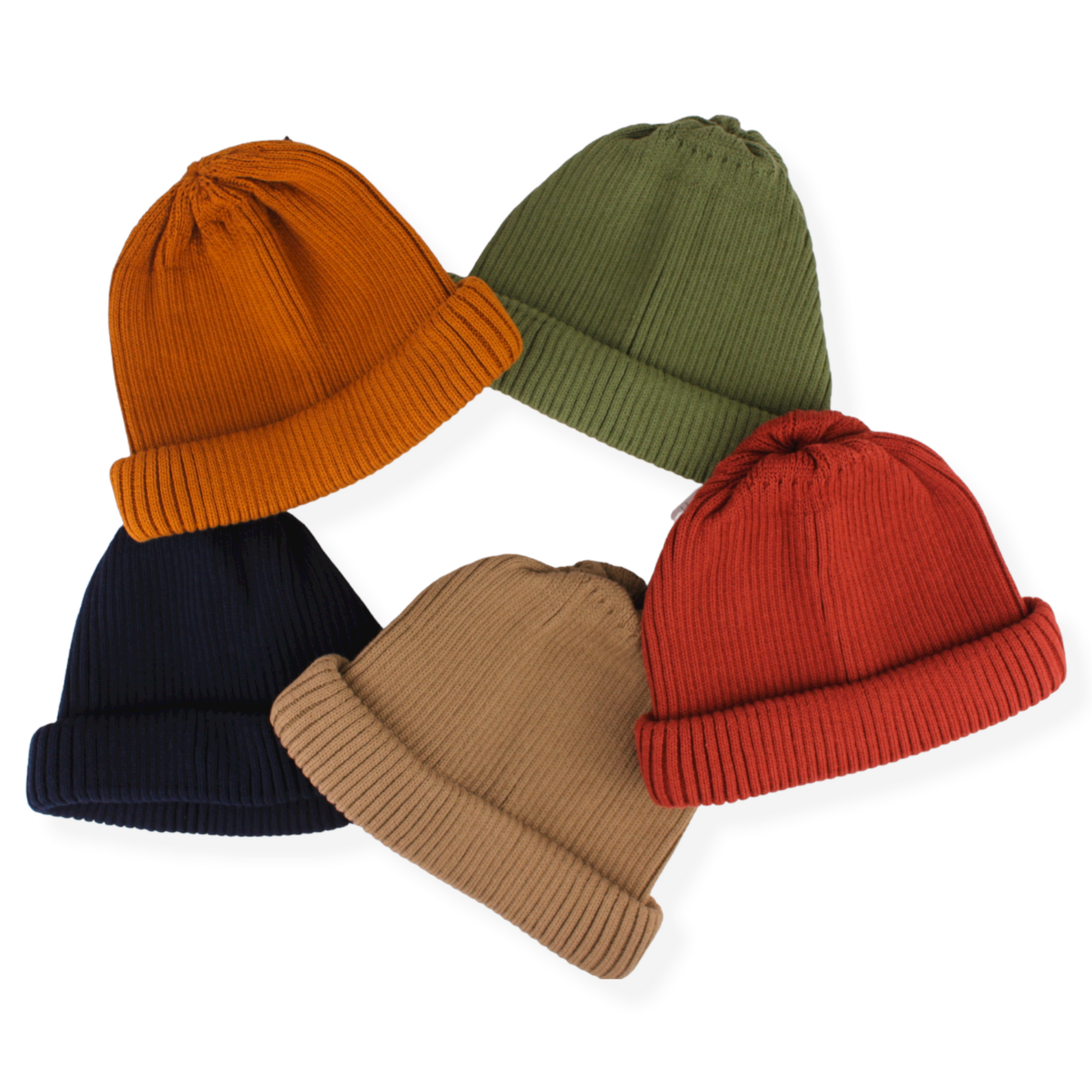 SUNNYSIDERS_ROTOTO_R5021 COTTON ROLL UP BEANIE - KHAKI_Beanies